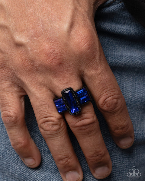 Geometric Grunge - Blue