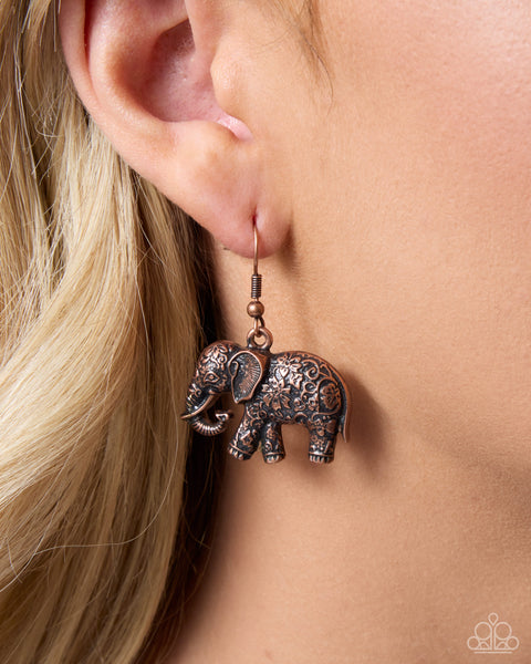 Embellished Elephant - Copper