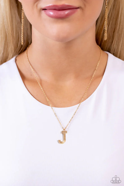 Leave Your Initials - gold - J