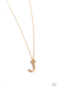 Leave Your Initials - gold - J